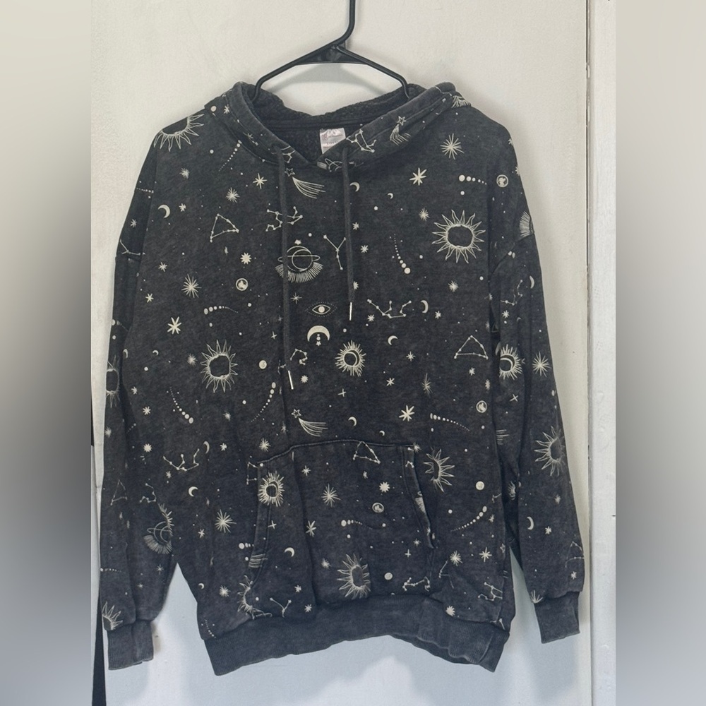 No Boundaries Black Pullover and sweatpants  with White Starburst Print